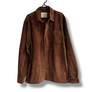 Weatherproof Vintage Men's Brown Corduroy Jacket Shacket Retail $90